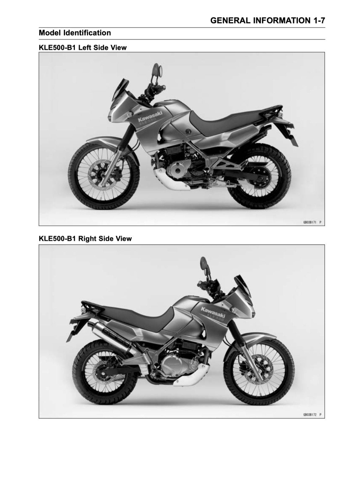 Kawasaki 2005 KLE500 KLE500-B1 Motorcycle Service Manual 401 Pages