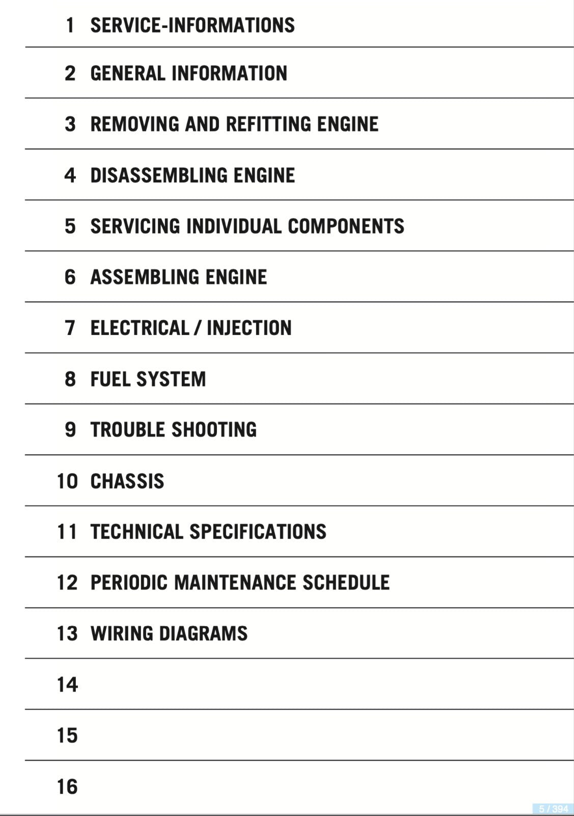 KTM 2003 2004 2005 2006 950 990 Adventure Super Duke Enduro Service Manual 394 Pages