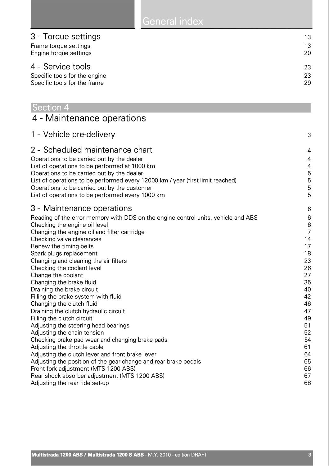 Ducati Multistrada 2010 1200 ABS 1200 S ABS 912 Pages