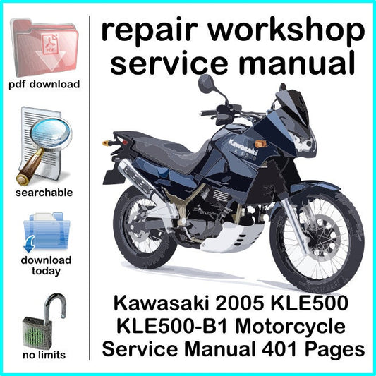 Kawasaki 2005 KLE500 KLE500-B1 Motorcycle Service Manual 401 Pages