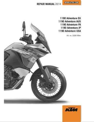 KTM 1190 2014 Adventure Service Repair Manual 3206189en 302 Pages