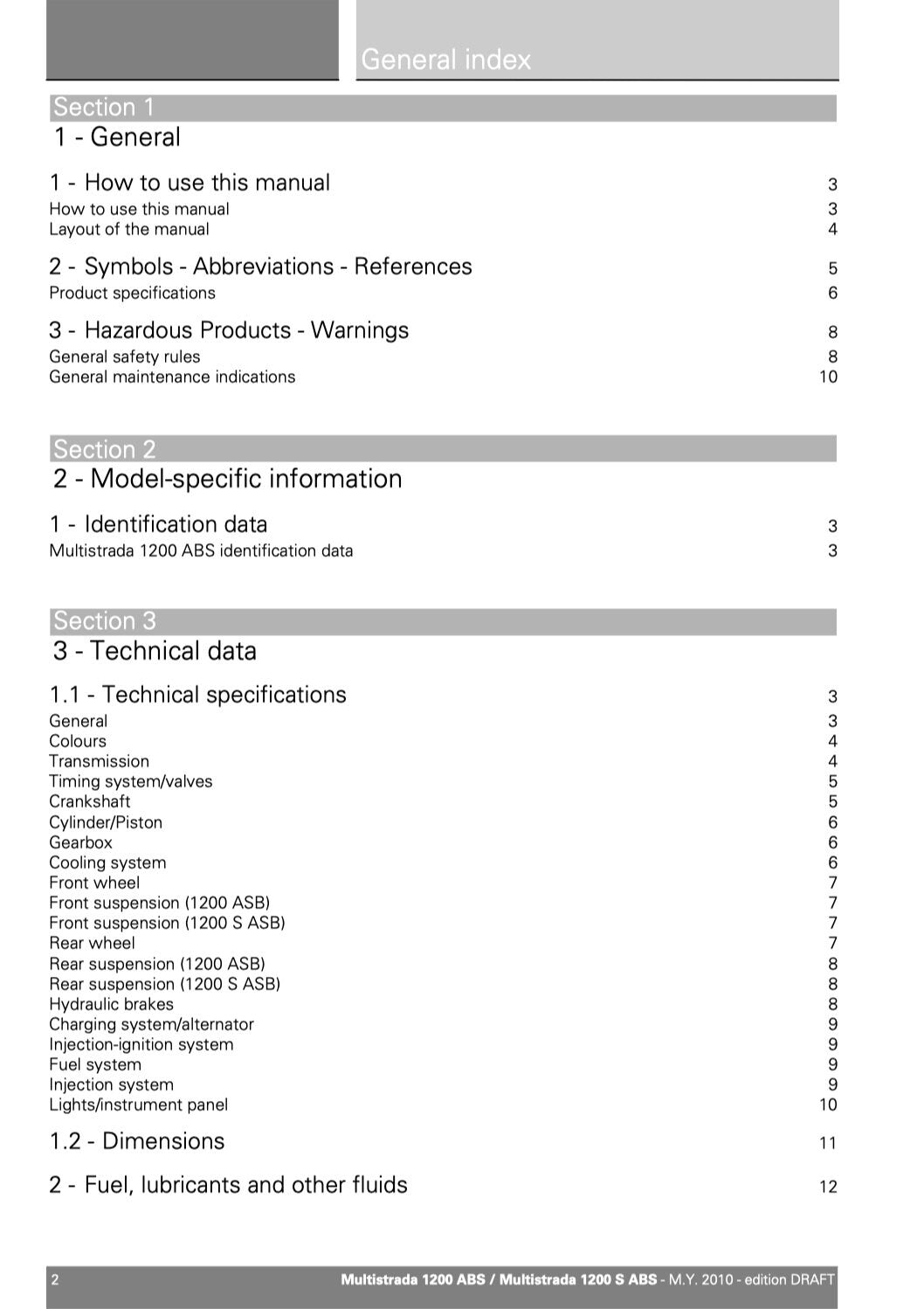 Ducati Multistrada 2010 1200 ABS 1200 S ABS 912 Pages