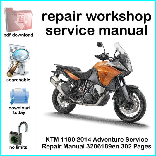 KTM 1190 2014 Adventure Service Repair Manual 3206189en 302 Pages