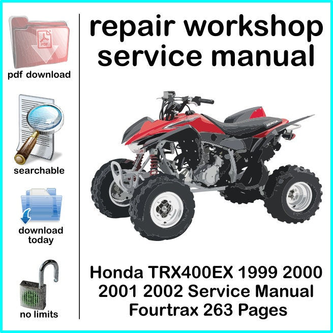 Honda TRX400EX 1999-2002 Service Manual Fourtrax 263 Pages