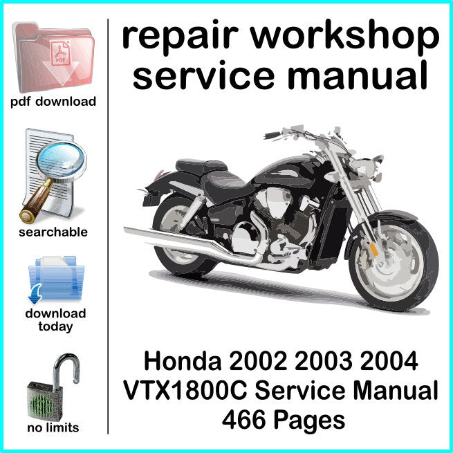 Honda 2002 2003 2004 VTX1800C Service Manual 466 Pages