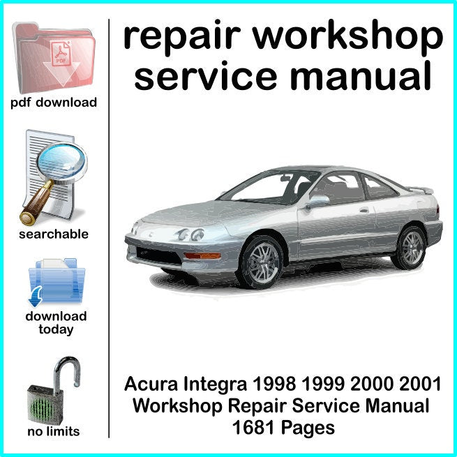 Acura Integra 1998 1999 2000 2001 Workshop Repair Service Manual 1681 Pages