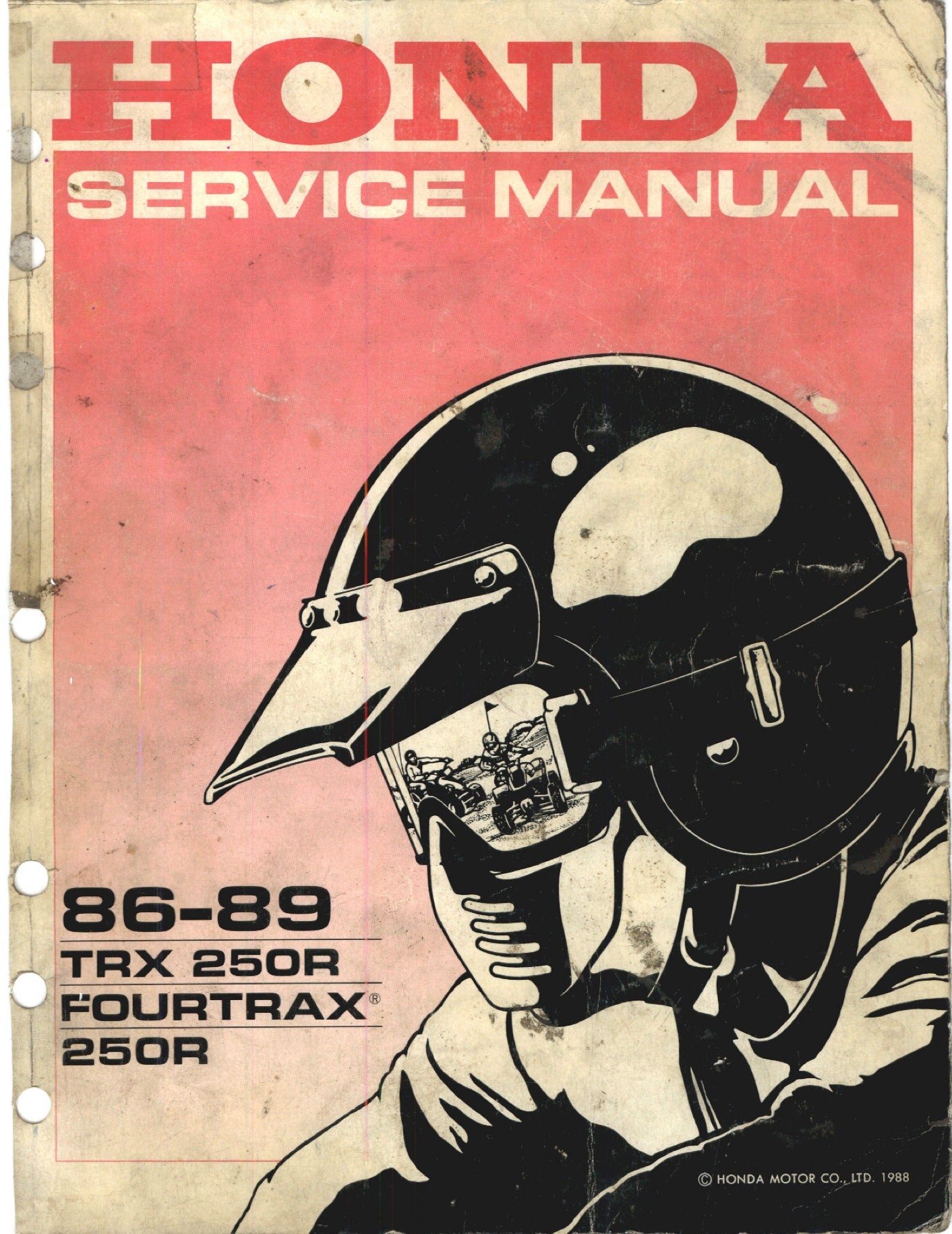 1986-1989 Honda TRX250R Workshop Service Manual 224 Pages