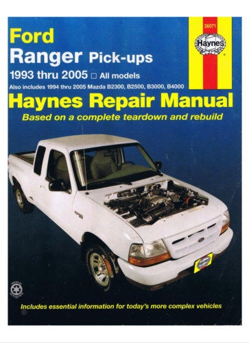 1993-2005 Ford Ranger & Mazda Pick-ups Repair Shop Service Manual 339 Pages