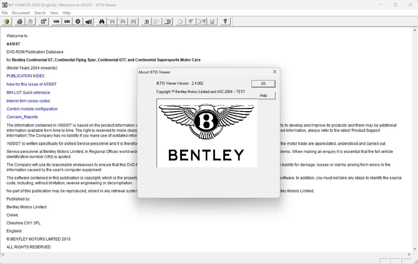 2004 Bentley Continental GT/Flying Spur/GTC/Supersports Motor Cars Service Shop Manual