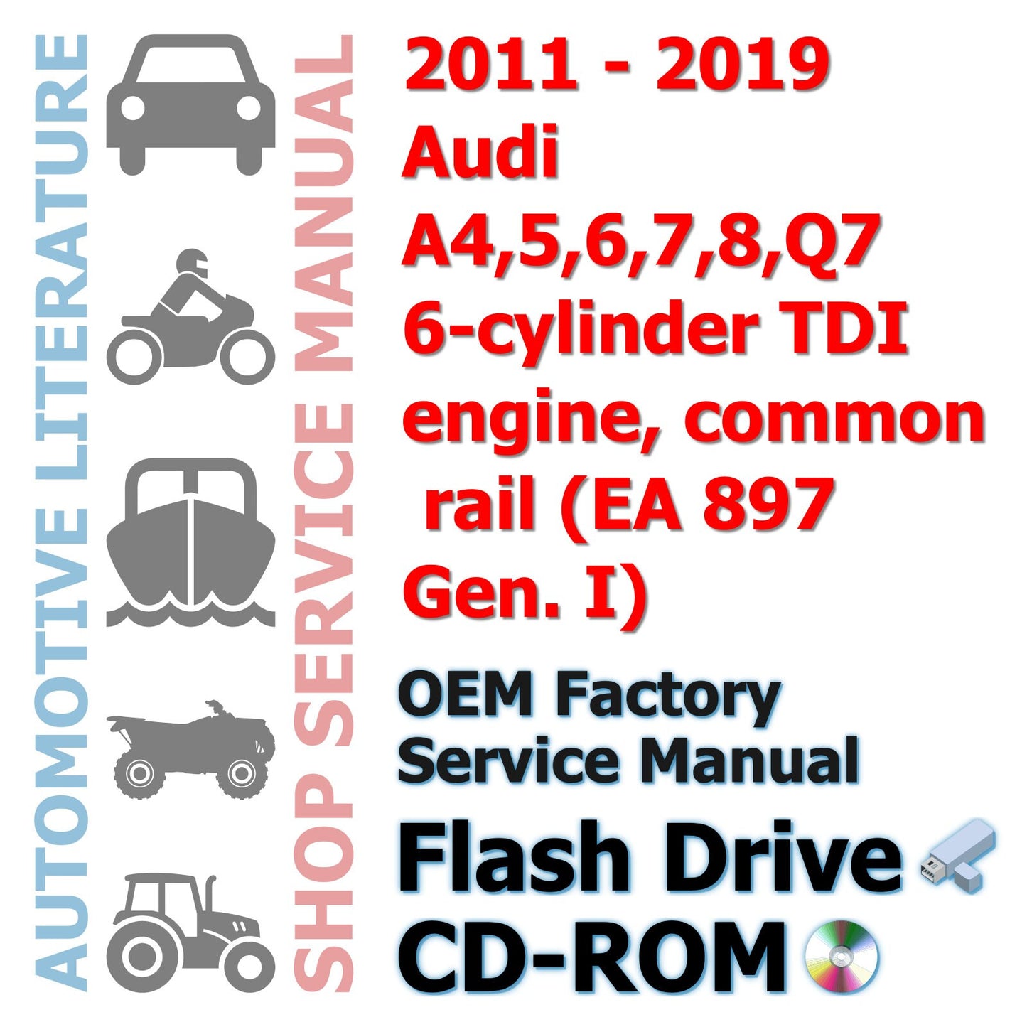 Audi A4,5,6,7,8,Q7 2011-2019 6-cylinder TDI engine, common rail (EA 897 Gen. I)