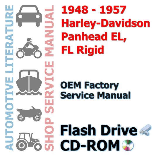 1948-1957 Harley-Davidson Panhead EL, FL Rigid Service Manual 225 Pages
