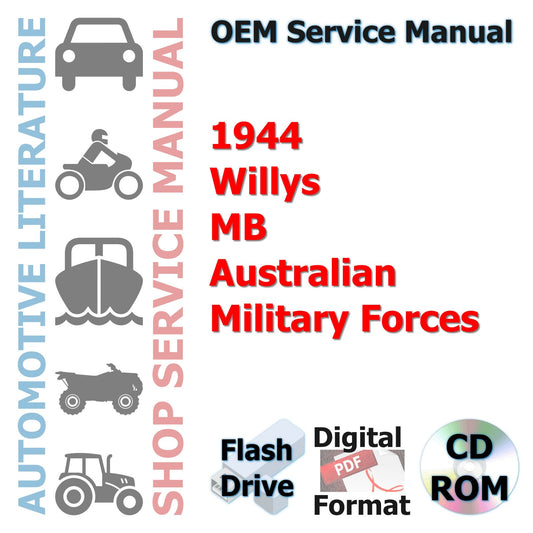 1944 Willys MB Australian Military Forces Complete Service Manual