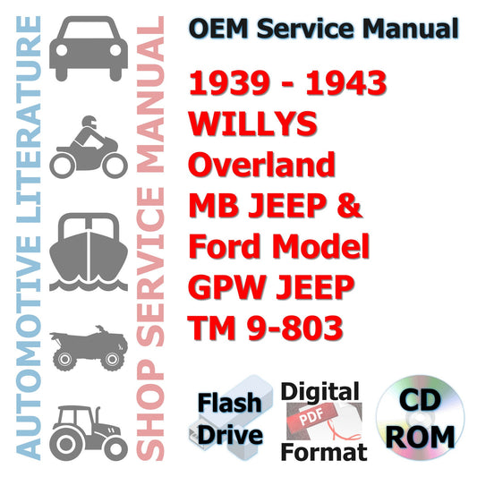 1939-1943 WILLYS TM 9-803 Complete Service Manual