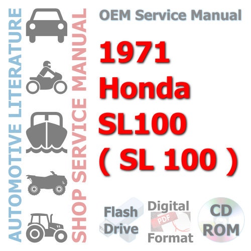 1971 Honda SL100 ( SL 100 ) Complete Service Manual