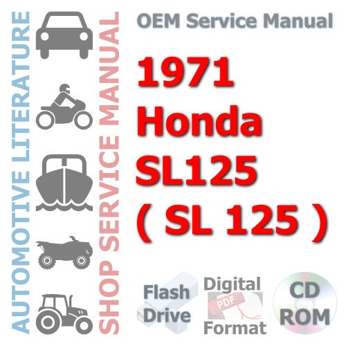 1971 Honda SL125 ( SL 125 ) Complete Service Manual