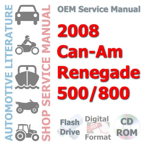 2008 Can-Am Renegade 500/800 Complete Service Manual