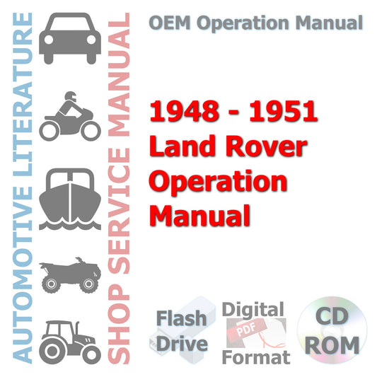 1948 - 1951 Land Rover Operation Manual