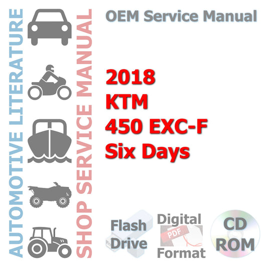 2018 KTM 450 EXC-F Six Days Complete Service Manual