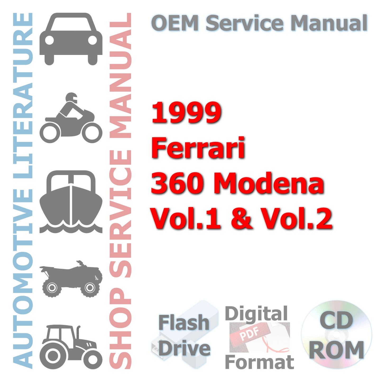 1999 Ferrari 360 Modena Vol.1 & Vol.2 Complete Service Manual