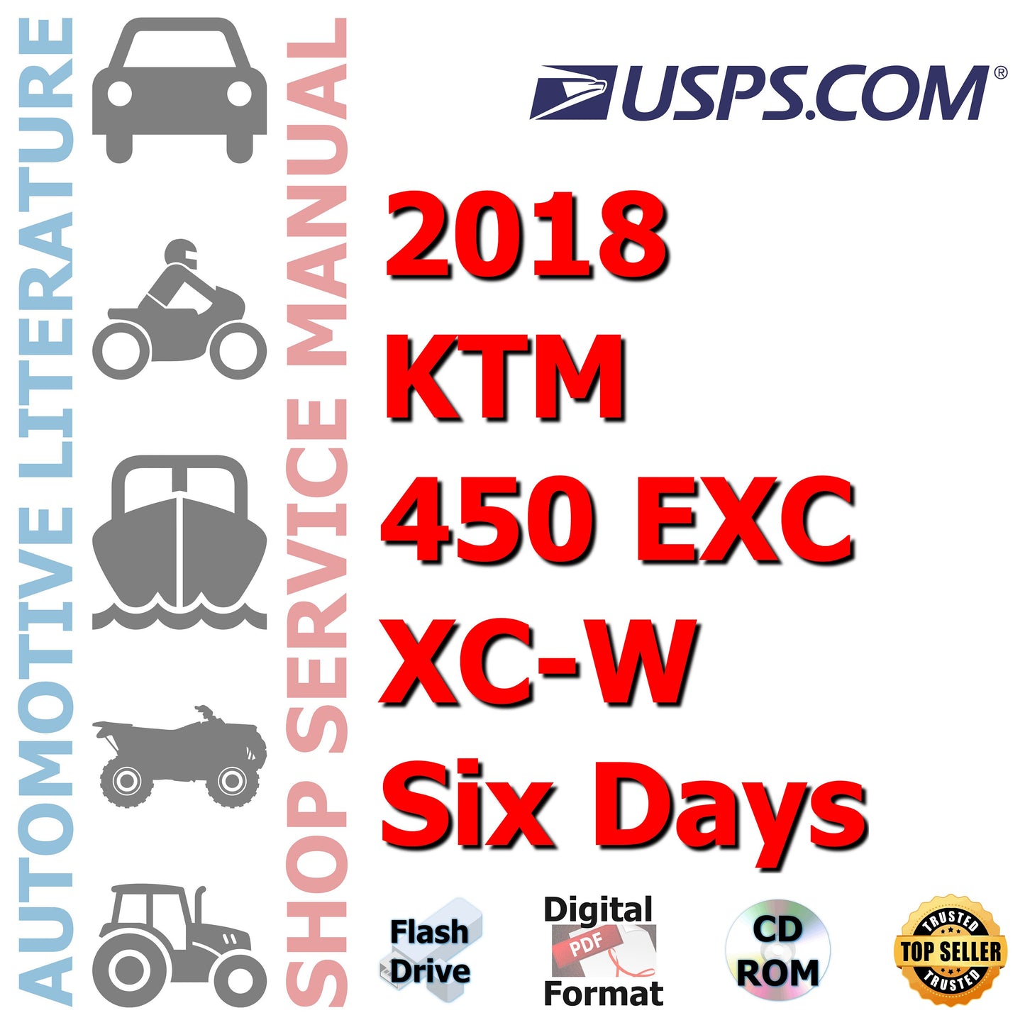 2018 KTM 450 EXC XC-W Six Days Complete Service Repair Manual