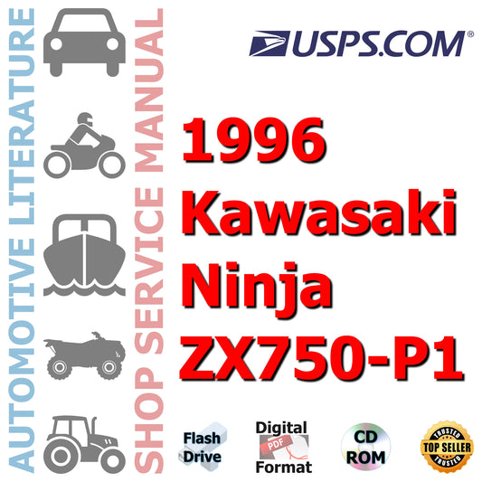 1996 Kawasaki Ninja ZX750-P1 Complete Technical Manual