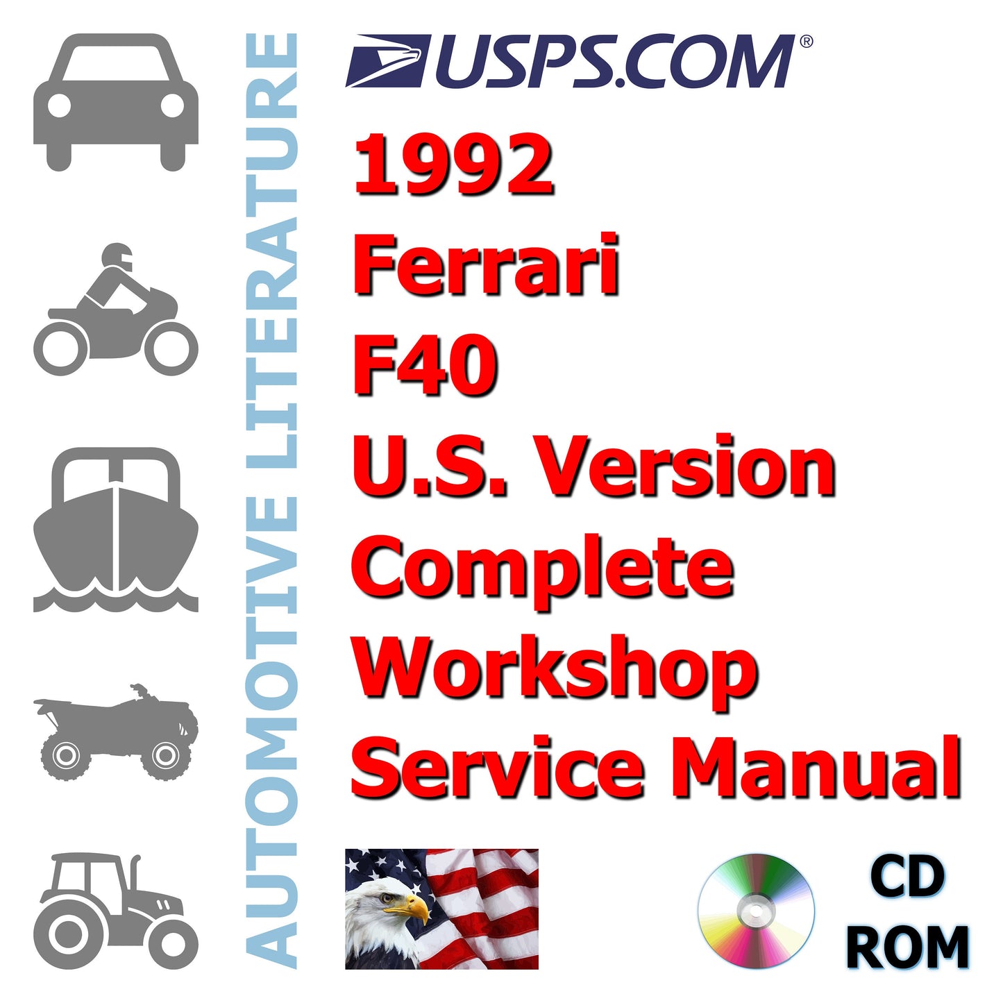 1992 Ferrari F40 U.S. Version Complete Workshop Service Manual