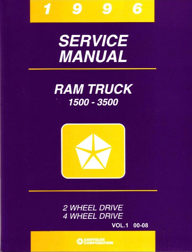 1996 Dodge Ram 1500-3500 | 2 / 4 Wheel Vol.1 / Vol.2 | Complete Service Manual