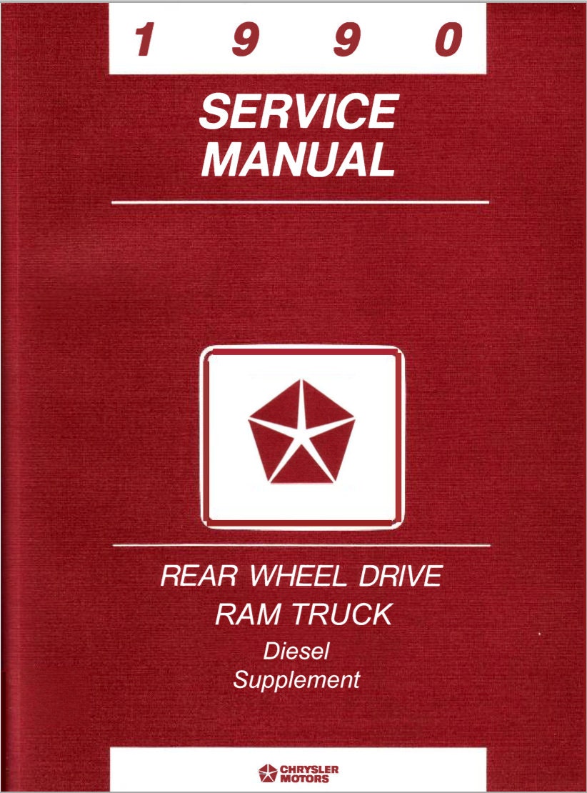 1990 Dodge Ram Pickup Truck Diesel Engine Complete Service Manual