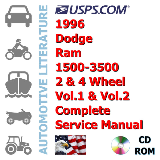 1996 Dodge Ram 1500-3500 | 2 / 4 Wheel Vol.1 / Vol.2 | Complete Service Manual