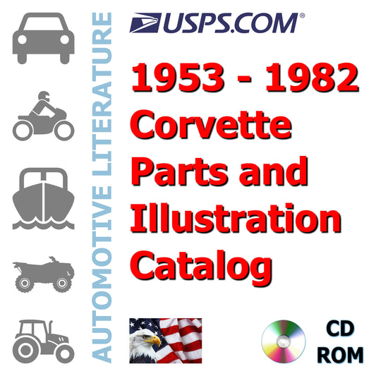 1953 - 1982 Chevrolet Corvette Parts and Illustration Catalog