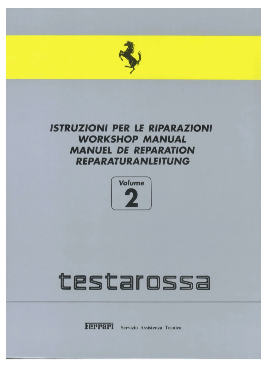 1992 Ferrari 512 TR USA Volumes 1 & 2 Workshop Complete Service Manual