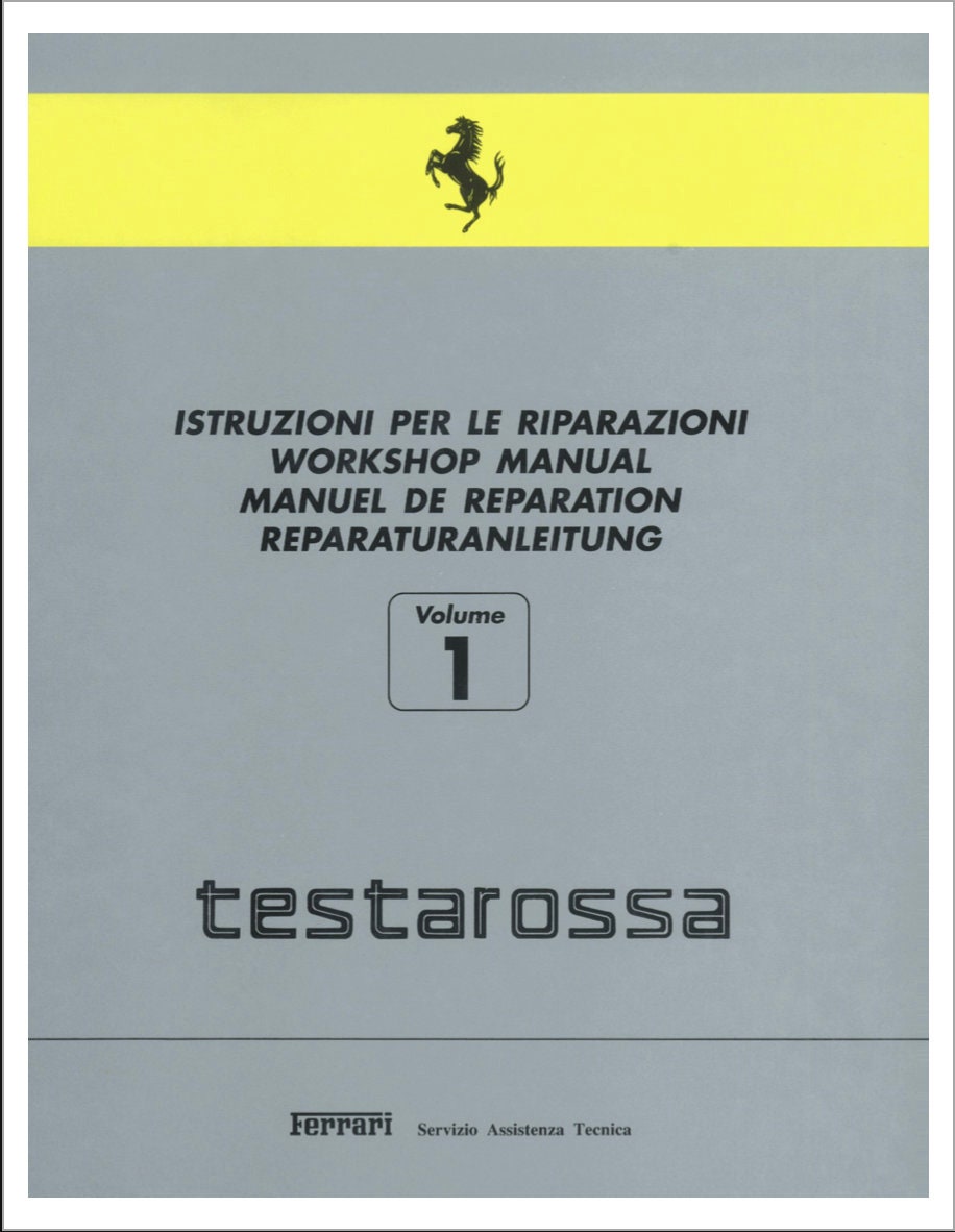 1992 Ferrari 512 TR USA Volumes 1 & 2 Workshop Complete Service Manual