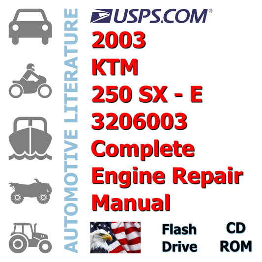 2003 KTM 250 SX - E 3206003 Complete Engine Repair Manual