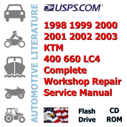 1998 1999 2000 2001 2002 2003 KTM 400 660 LC4 Complete Workshop Repair Service Manual