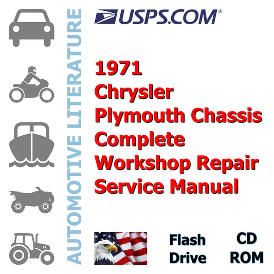 1971 Chrysler Plymouth Chassis Complete Workshop Repair Service Manual