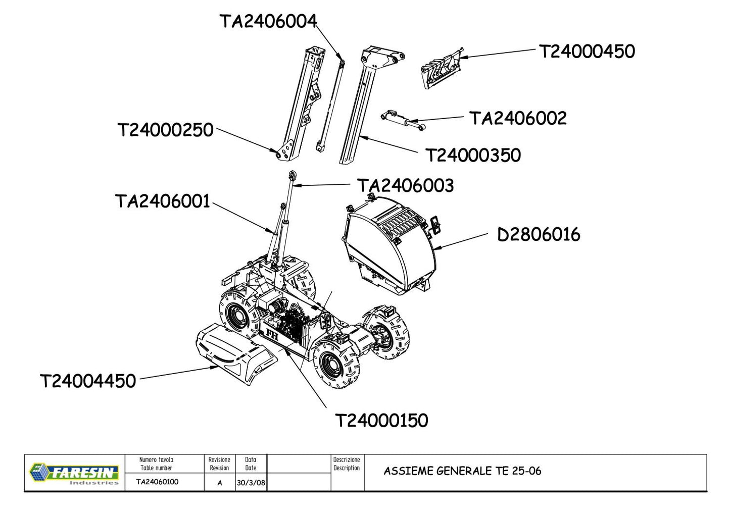 2008 Faresin Wallaby FH 6,25 Parts Catalogue - Italian