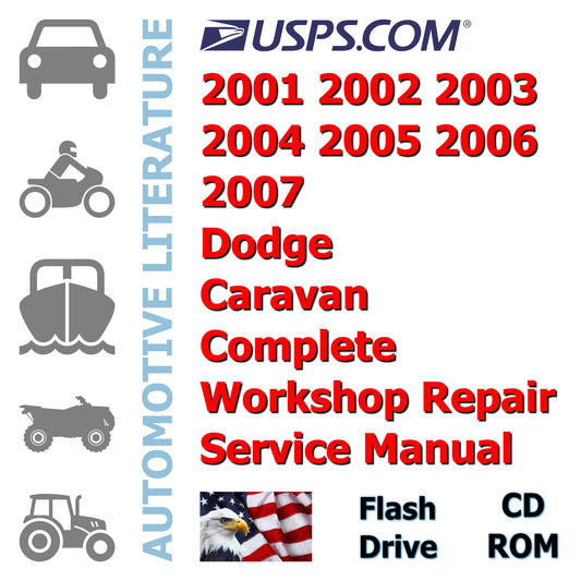 2001 2002 2003 2004 2005 2006 2007 Dodge Caravan Complete Workshop Repair Service Manual