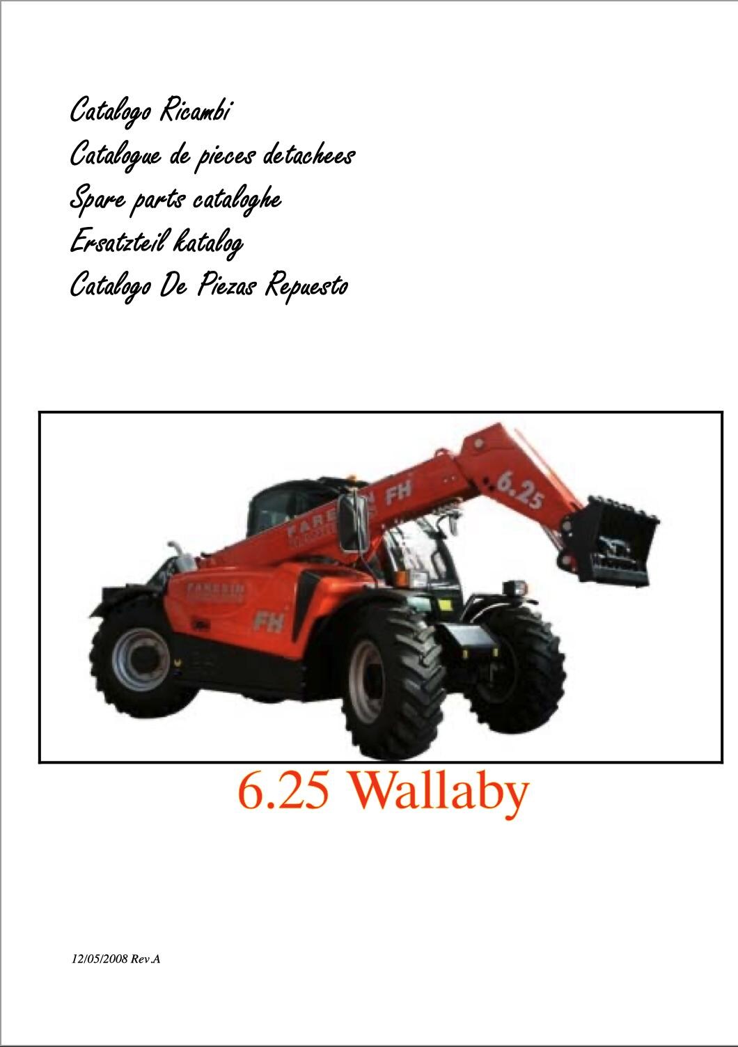 2008 Faresin Wallaby FH 6,25 Parts Catalogue - Italian