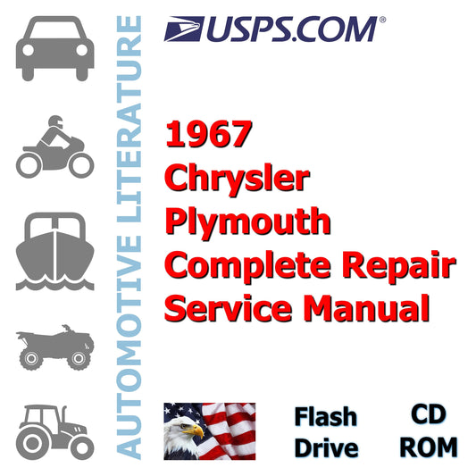 1967 Chrysler Plymouth Complete Repair Service Manual