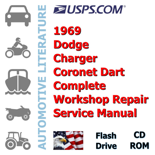 1969 Dodge Charger Coronet Dart Complete Workshop Repair Service Manual